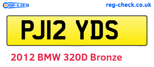 PJ12YDS are the vehicle registration plates.