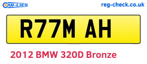 R77MAH are the vehicle registration plates.