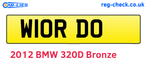 W10RDO are the vehicle registration plates.