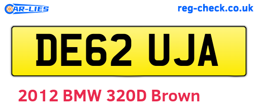DE62UJA are the vehicle registration plates.