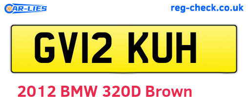 GV12KUH are the vehicle registration plates.