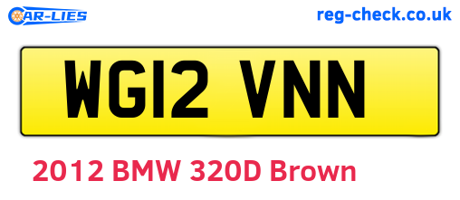 WG12VNN are the vehicle registration plates.