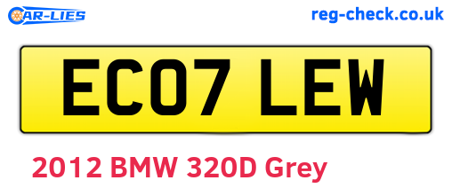 EC07LEW are the vehicle registration plates.