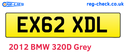 EX62XDL are the vehicle registration plates.