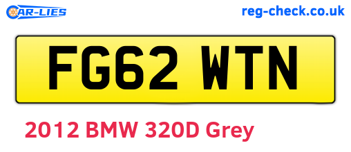 FG62WTN are the vehicle registration plates.