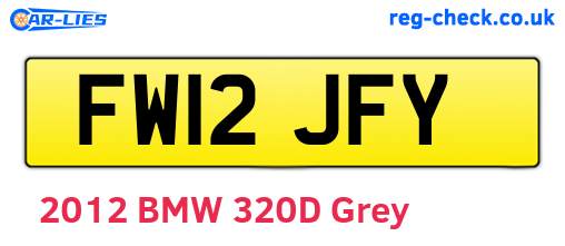 FW12JFY are the vehicle registration plates.