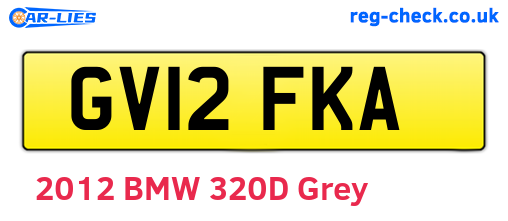 GV12FKA are the vehicle registration plates.
