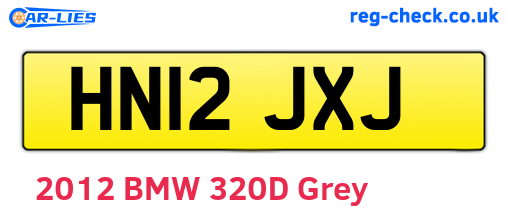 HN12JXJ are the vehicle registration plates.
