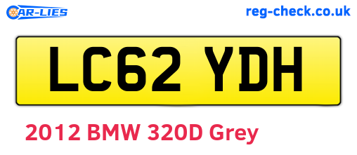 LC62YDH are the vehicle registration plates.