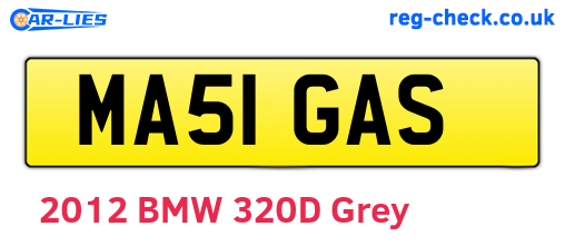 MA51GAS are the vehicle registration plates.