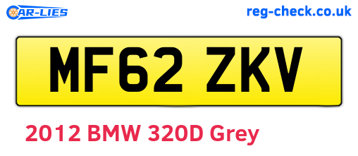 MF62ZKV are the vehicle registration plates.