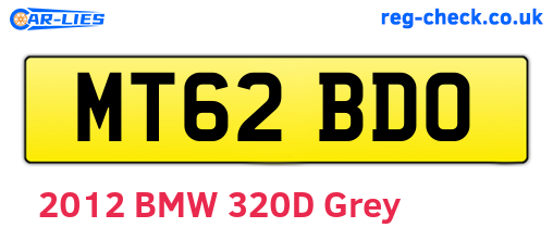 MT62BDO are the vehicle registration plates.