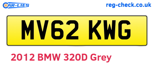 MV62KWG are the vehicle registration plates.