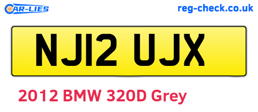 NJ12UJX are the vehicle registration plates.