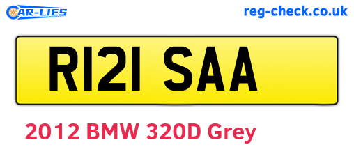 R121SAA are the vehicle registration plates.