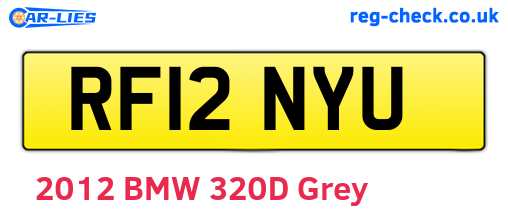 RF12NYU are the vehicle registration plates.