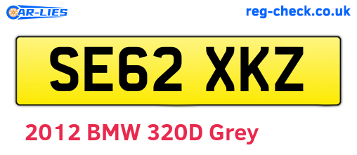 SE62XKZ are the vehicle registration plates.
