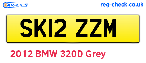 SK12ZZM are the vehicle registration plates.