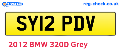 SY12PDV are the vehicle registration plates.