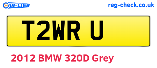 T2WRU are the vehicle registration plates.