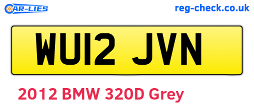 WU12JVN are the vehicle registration plates.