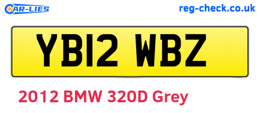 YB12WBZ are the vehicle registration plates.