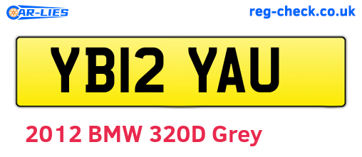YB12YAU are the vehicle registration plates.