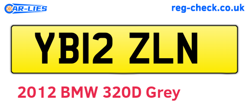 YB12ZLN are the vehicle registration plates.