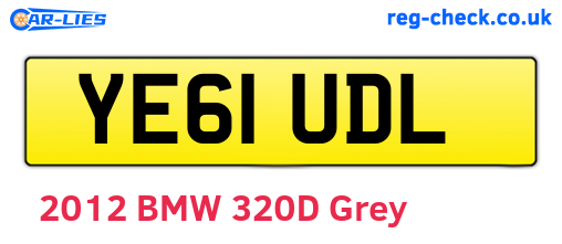 YE61UDL are the vehicle registration plates.