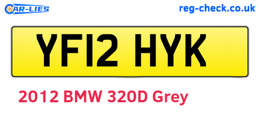 YF12HYK are the vehicle registration plates.