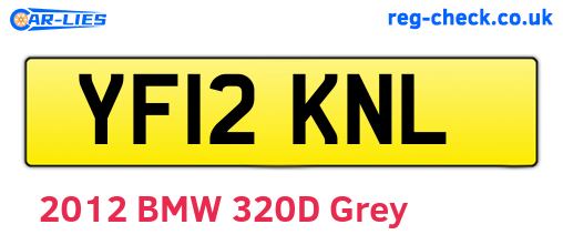 YF12KNL are the vehicle registration plates.