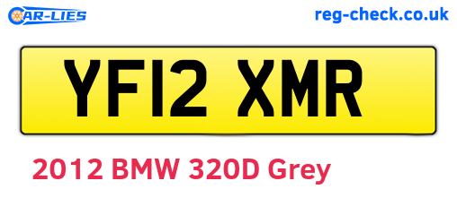 YF12XMR are the vehicle registration plates.