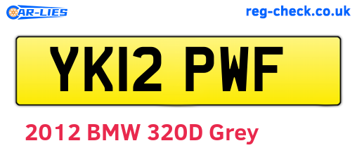 YK12PWF are the vehicle registration plates.
