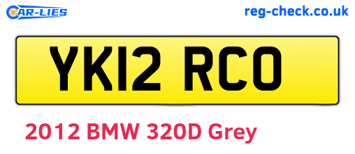 YK12RCO are the vehicle registration plates.
