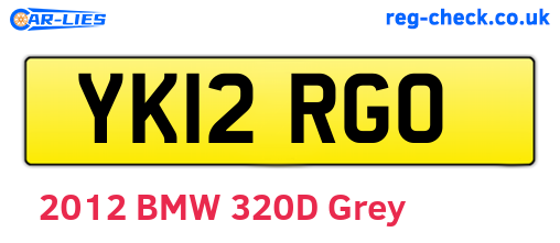 YK12RGO are the vehicle registration plates.