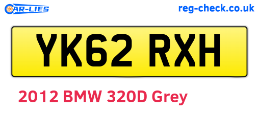 YK62RXH are the vehicle registration plates.