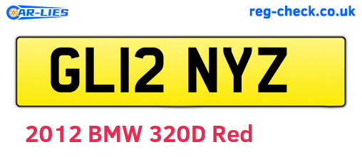 GL12NYZ are the vehicle registration plates.