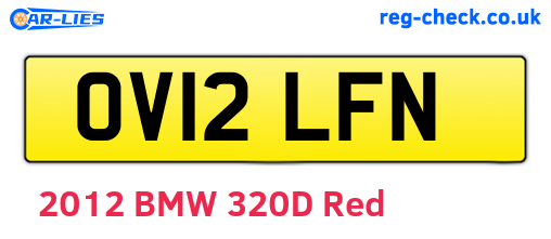 OV12LFN are the vehicle registration plates.