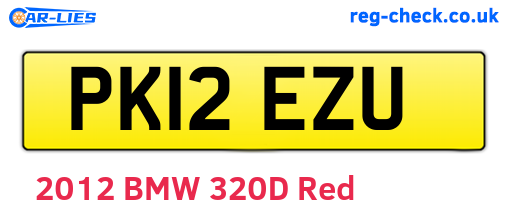 PK12EZU are the vehicle registration plates.
