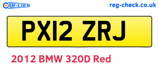 PX12ZRJ are the vehicle registration plates.