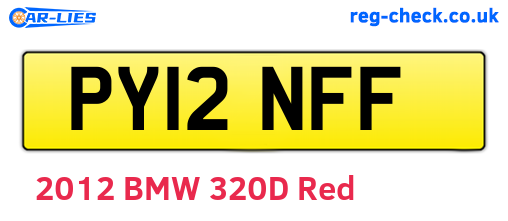 PY12NFF are the vehicle registration plates.