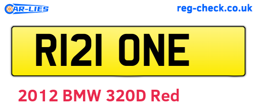 R121ONE are the vehicle registration plates.