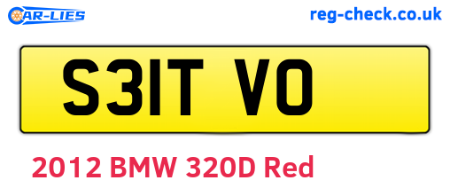 S31TVO are the vehicle registration plates.