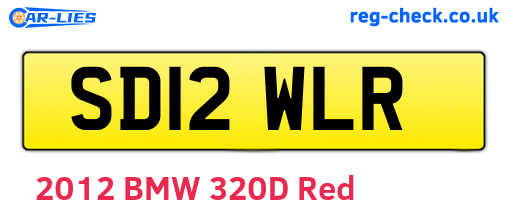 SD12WLR are the vehicle registration plates.