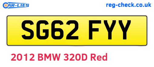SG62FYY are the vehicle registration plates.