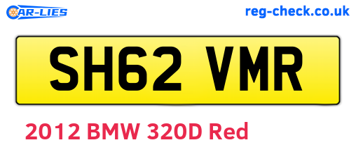 SH62VMR are the vehicle registration plates.