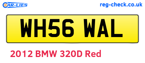 WH56WAL are the vehicle registration plates.