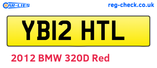 YB12HTL are the vehicle registration plates.