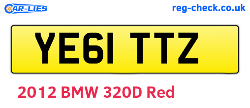YE61TTZ are the vehicle registration plates.