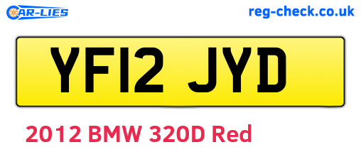 YF12JYD are the vehicle registration plates.